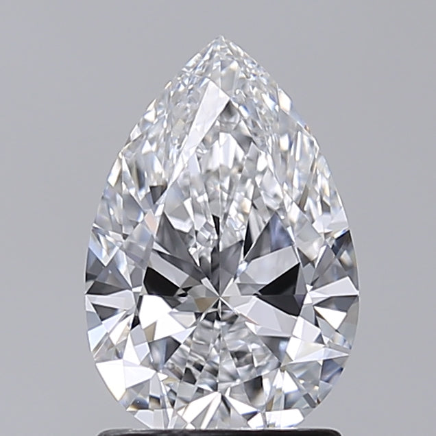 1.45 Carat Pear Shaped, Very Good Cut, D Color, VVS2 Clarity, IGI Certified Lab Grown Diamond