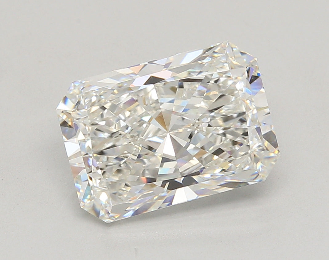 4.05 Carat Radiant Shaped, Ideal Cut, F Color, VVS2 Clarity, IGI Certified Lab Grown Diamond