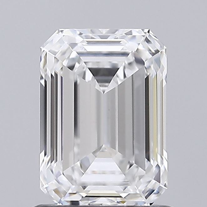 1.00 Carat Emerald Shaped, Ideal Cut, D Color, VVS2 Clarity, IGI Certified Lab Grown Diamond