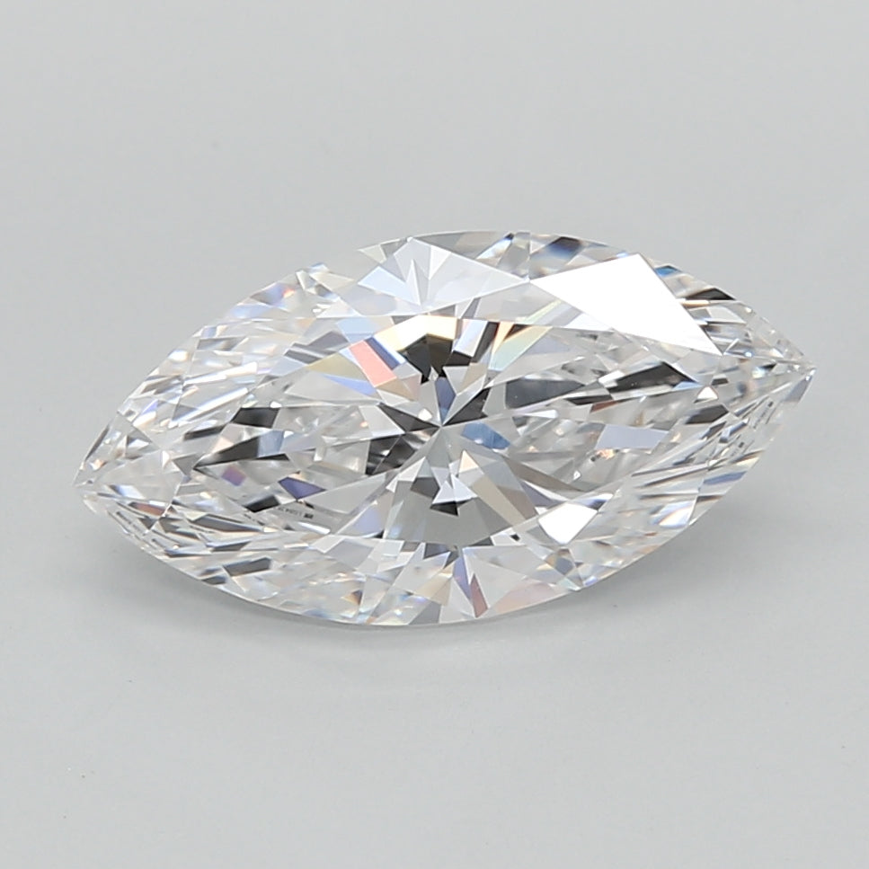 2.07 Carat Marquise Shaped, Ideal Cut, E Color, VVS2 Clarity, IGI Certified Lab Grown Diamond