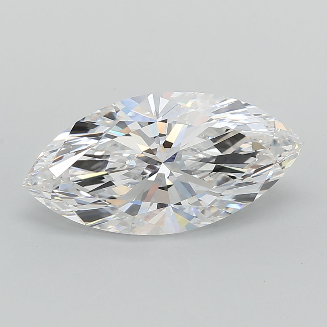 3.04 Carat Marquise Shaped, Ideal Cut, E Color, VVS2 Clarity, IGI Certified Lab Grown Diamond