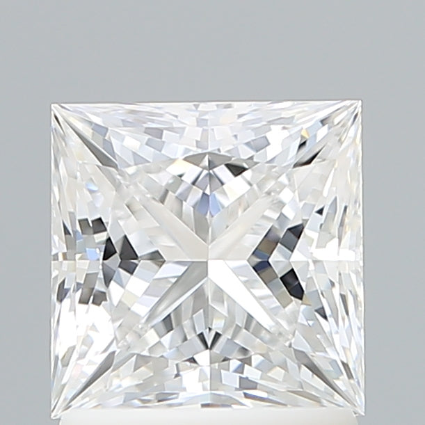 1.59 Carat Princess Shaped, Ideal Cut, D Color, VVS2 Clarity, IGI Certified Lab Grown Diamond
