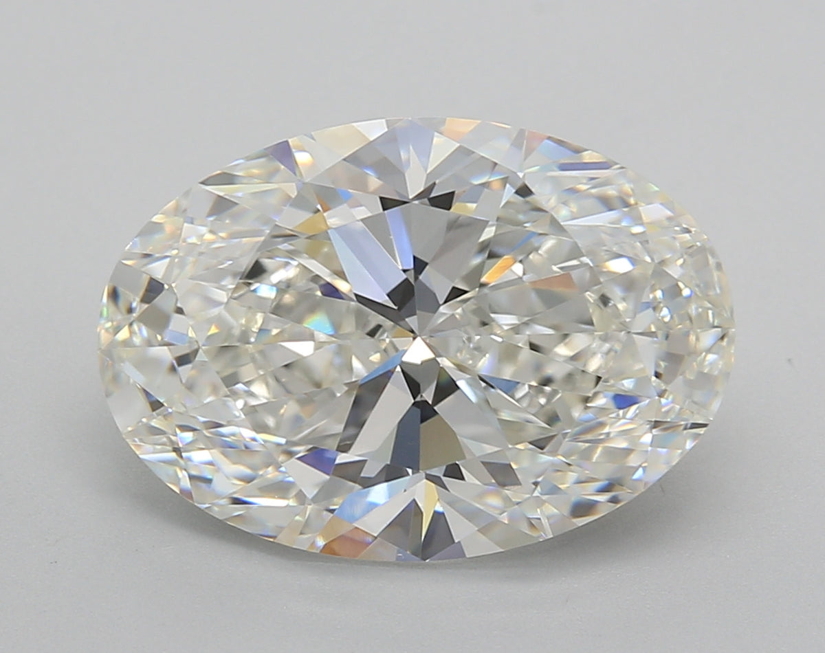 6.01 Carat Oval Shaped, Excellent Cut, G Color, VVS2 Clarity, IGI Certified Lab Grown Diamond