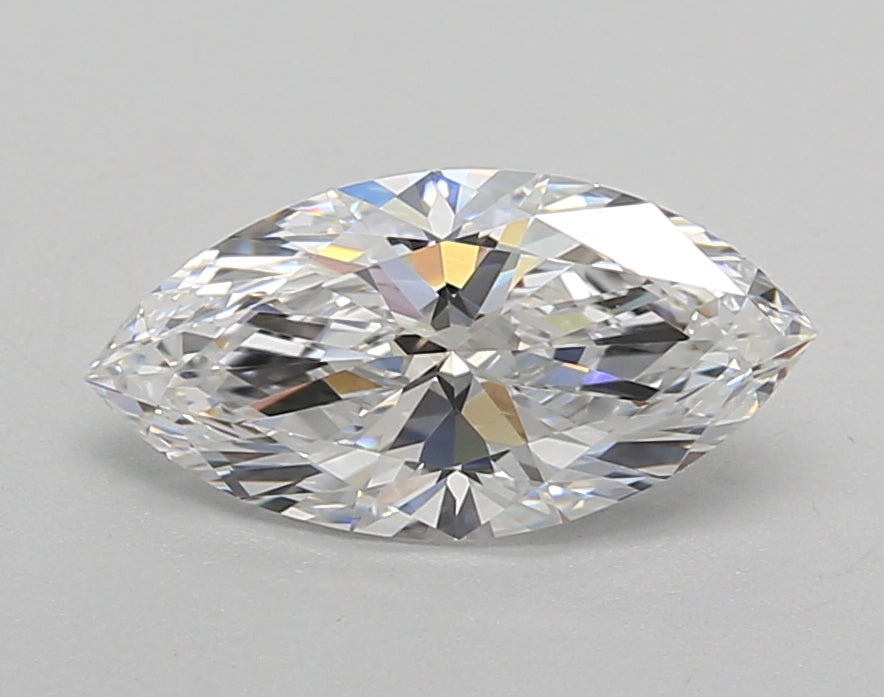 1.29 Carat Marquise Shaped, Excellent Cut, D Color, VVS2 Clarity, IGI Certified Lab Grown Diamond