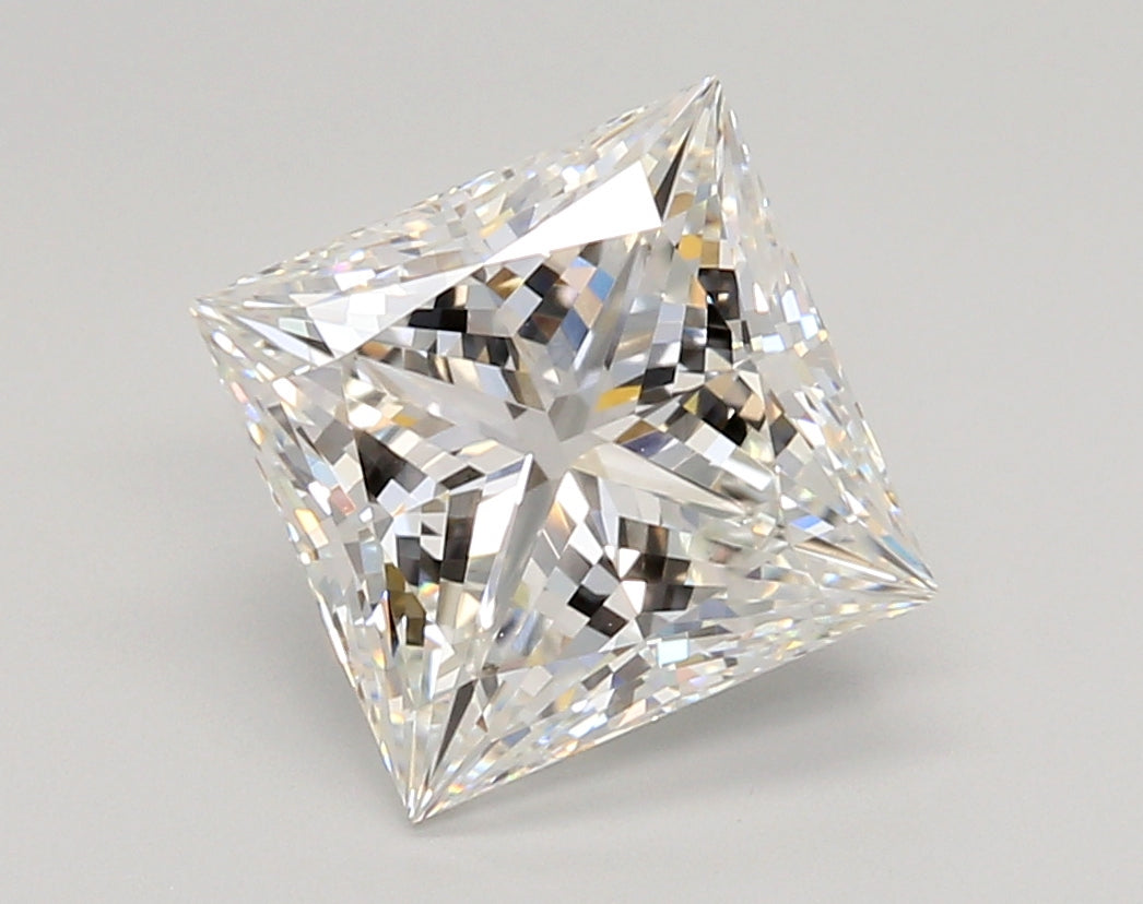 3.06 Carat Princess Shaped, Ideal Cut, F Color, VVS2 Clarity, IGI Certified Lab Grown Diamond
