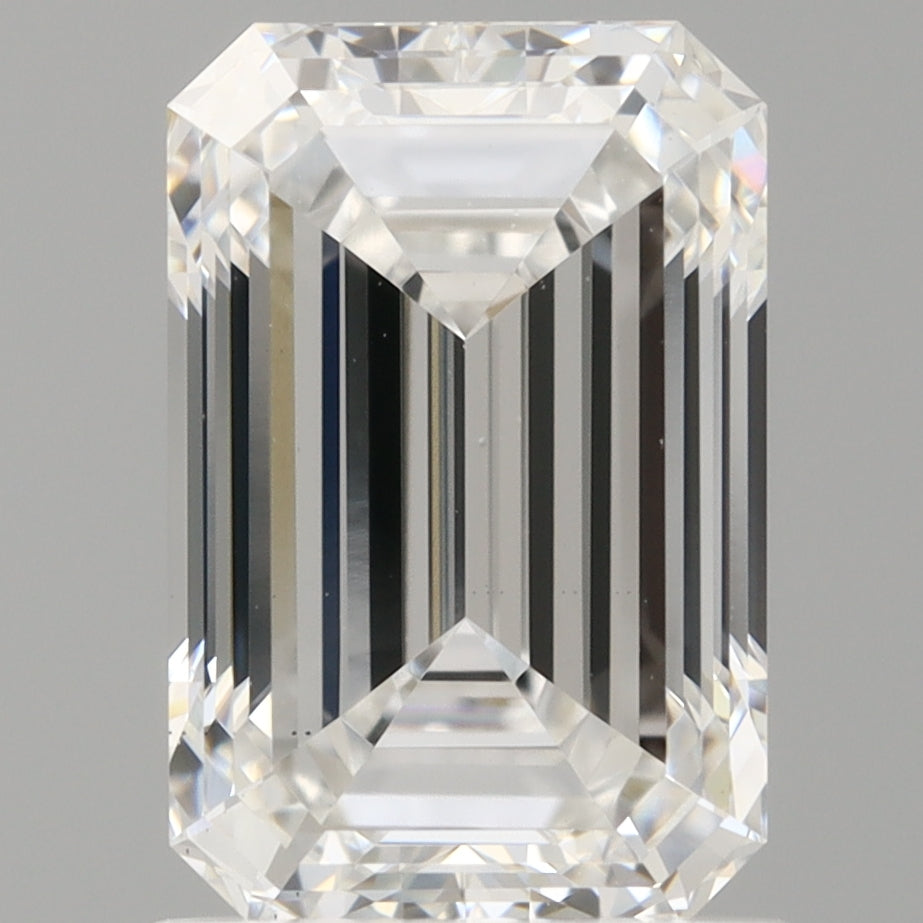 1.59 Carat Emerald Shaped, Ideal Cut, D Color, VS1 Clarity, IGI Certified Lab Grown Diamond