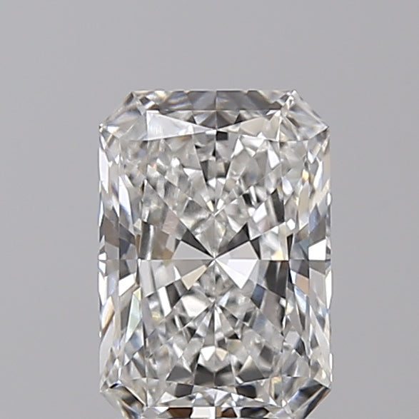 1.52 Carat Radiant Shaped, Excellent Cut, F Color, VVS2 Clarity, IGI Certified Lab Grown Diamond