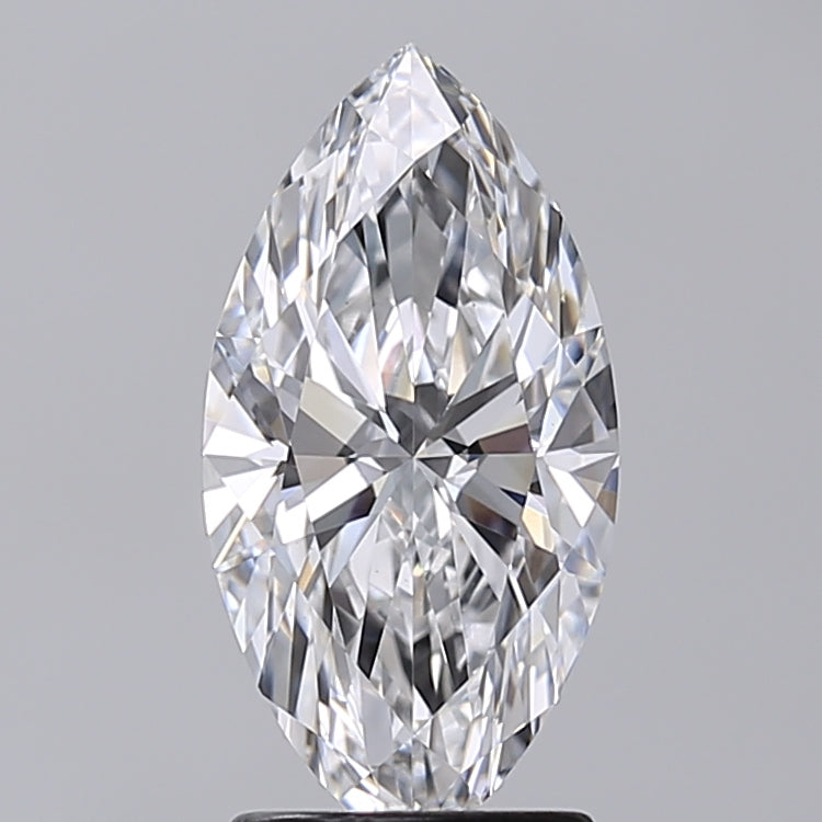 2.03 Carat Marquise Shaped, Excellent Cut, D Color, VVS2 Clarity, IGI Certified Lab Grown Diamond