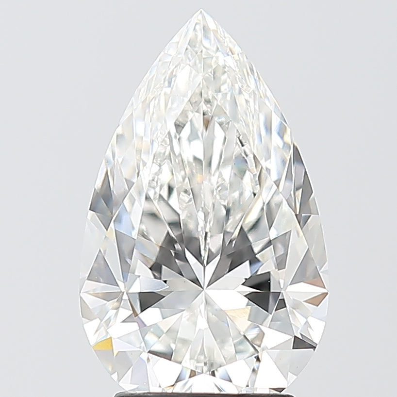 3.01 Carat Pear Shaped, Excellent Cut, F Color, VS1 Clarity, IGI Certified Lab Grown Diamond