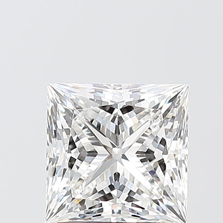 2.05 Carat Princess Shaped, Ideal Cut, E Color, VS1 Clarity, IGI Certified Lab Grown Diamond