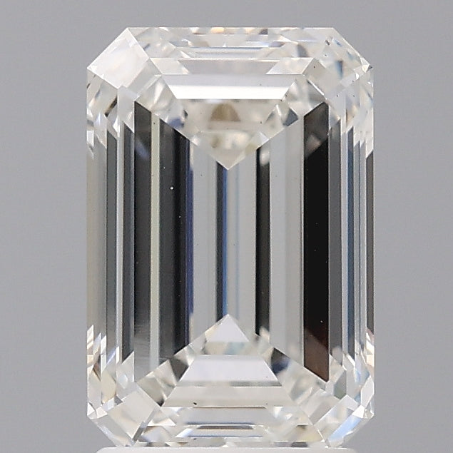 2.56 Carat Emerald Shaped, Ideal Cut, F Color, VS1 Clarity, IGI Certified Lab Grown Diamond