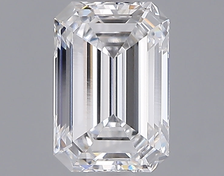 1.57 Carat Emerald Shaped, Ideal Cut, D Color, VVS2 Clarity, IGI Certified Lab Grown Diamond