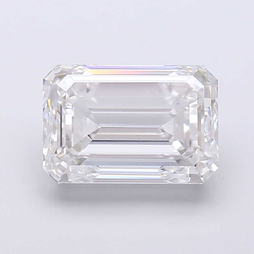 4.02 Carat Emerald Shaped, Very Good Cut, D Color, VVS2 Clarity, IGI Certified Lab Grown Diamond