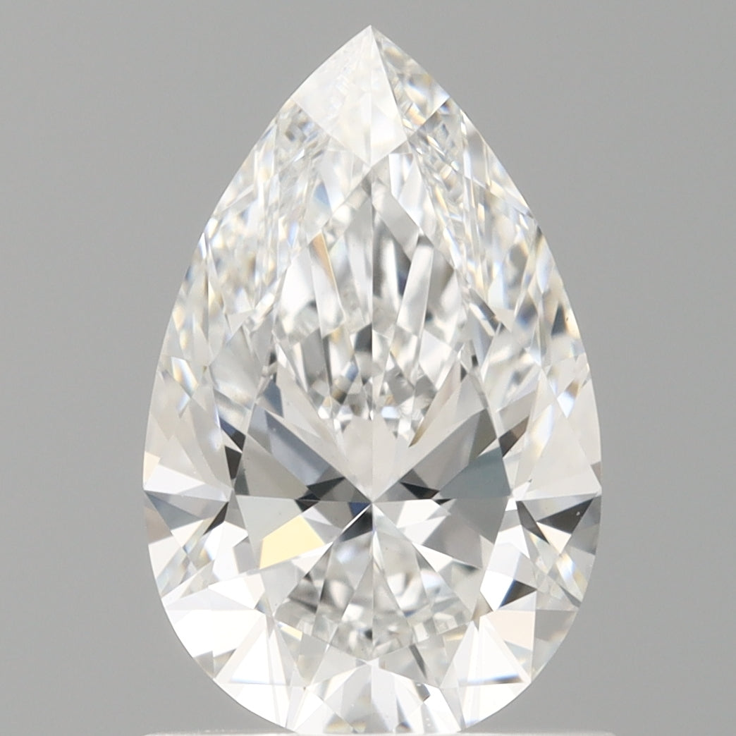 1.08 Carat Pear Shaped, Ideal Cut, D Color, VVS2 Clarity, IGI Certified Lab Grown Diamond