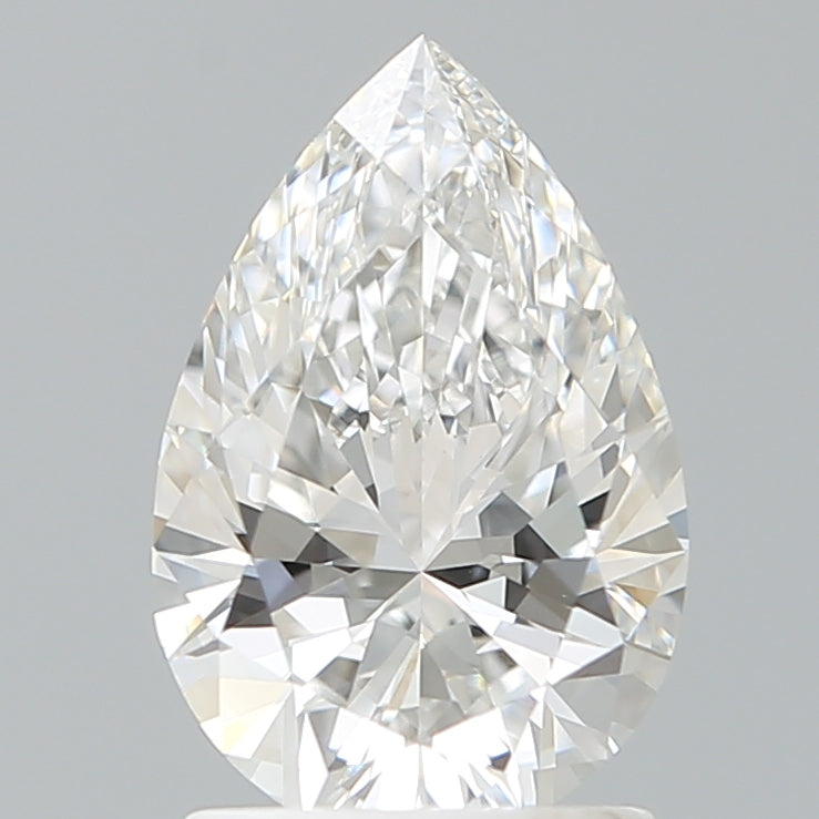 1.58 Carat Pear Shaped, Ideal Cut, E Color, VVS1 Clarity, IGI Certified Lab Grown Diamond