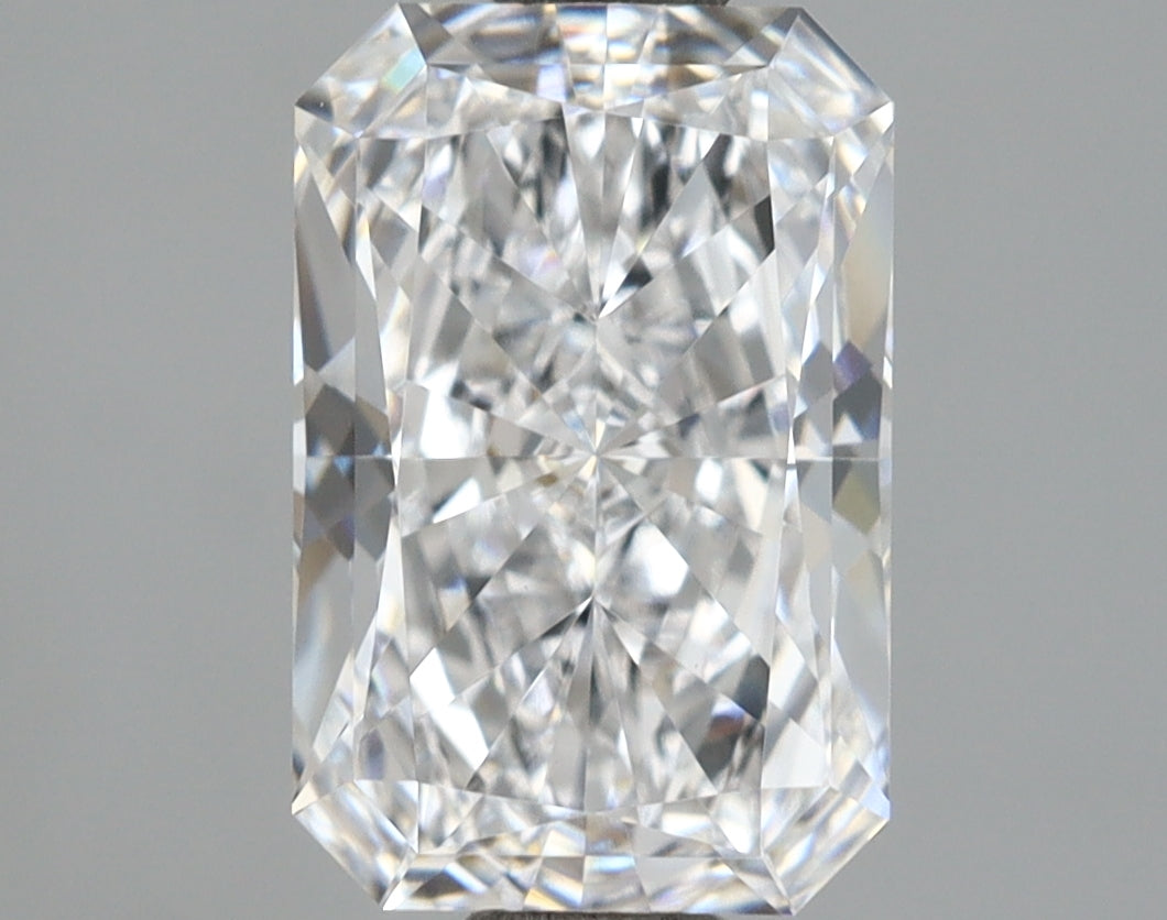 2.01 Carat Radiant Shaped, Ideal Cut, D Color, VVS1 Clarity, IGI Certified Lab Grown Diamond