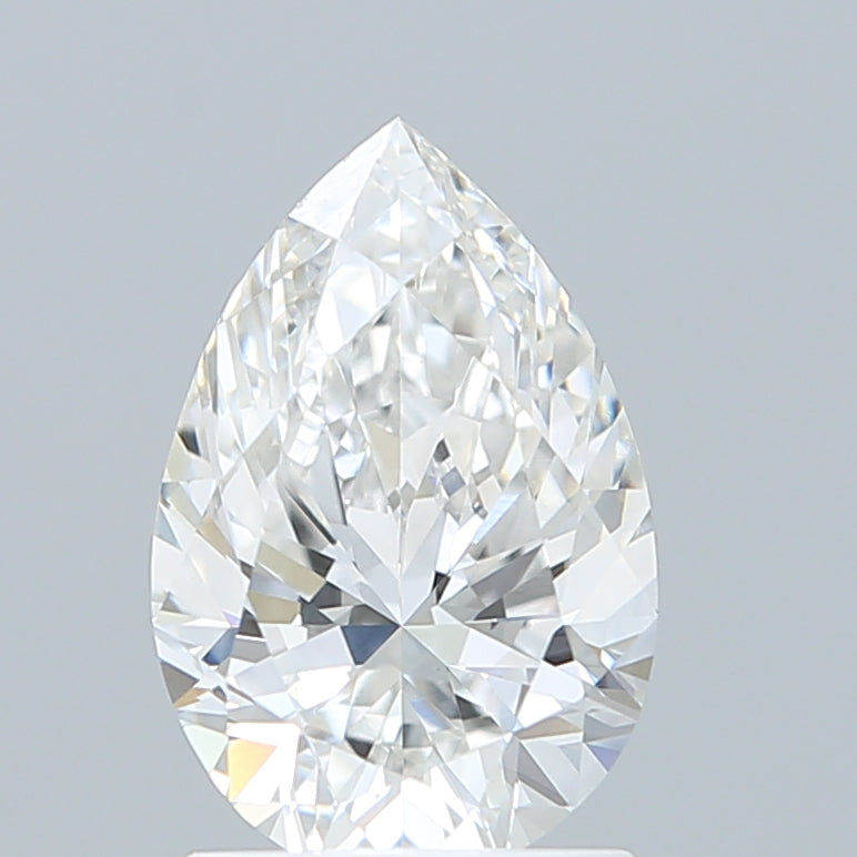 1.55 Carat Pear Shaped, Ideal Cut, E Color, VVS2 Clarity, IGI Certified Lab Grown Diamond