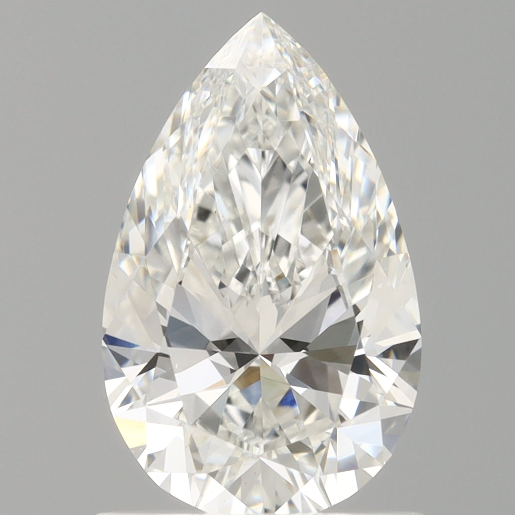 1.08 Carat Pear Shaped, Ideal Cut, E Color, VVS2 Clarity, IGI Certified Lab Grown Diamond