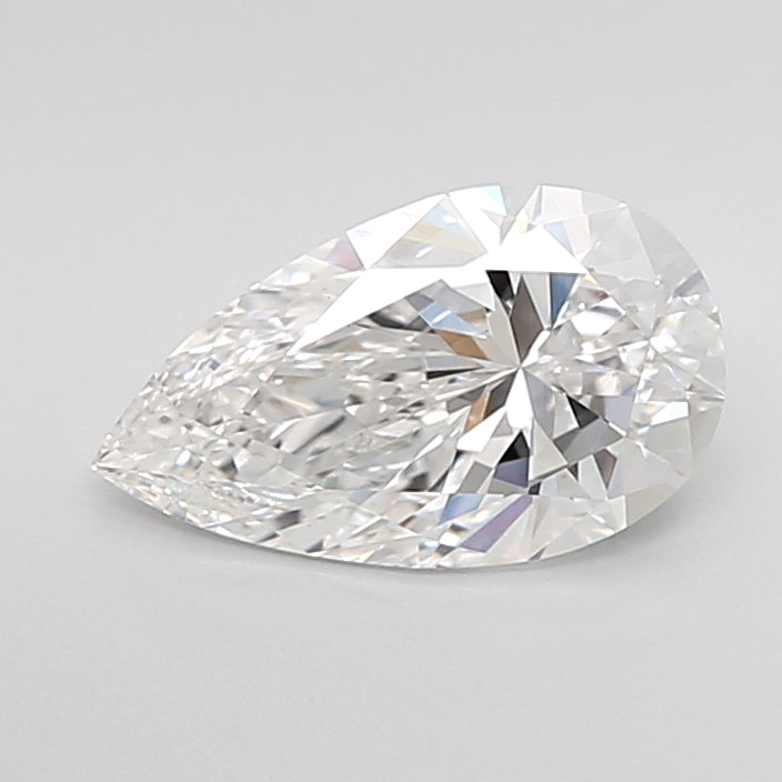 1.58 Carat Pear Shaped, Ideal Cut, E Color, VS1 Clarity, IGI Certified Lab Grown Diamond