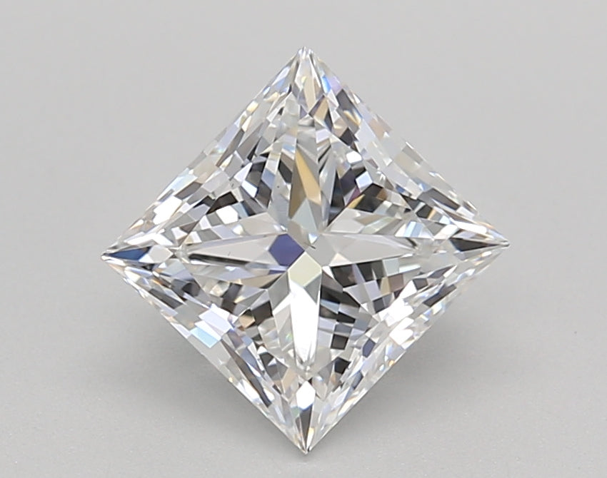 1.53 Carat Princess Shaped, Ideal Cut, E Color, VS2 Clarity, IGI Certified Lab Grown Diamond