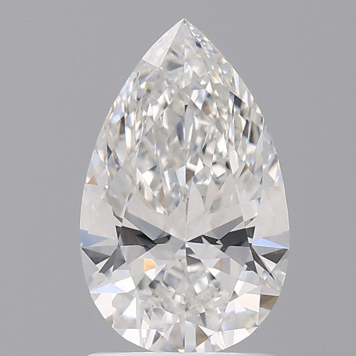 1.60 Carat Pear Shaped, Ideal Cut, F Color, VVS2 Clarity, IGI Certified Lab Grown Diamond