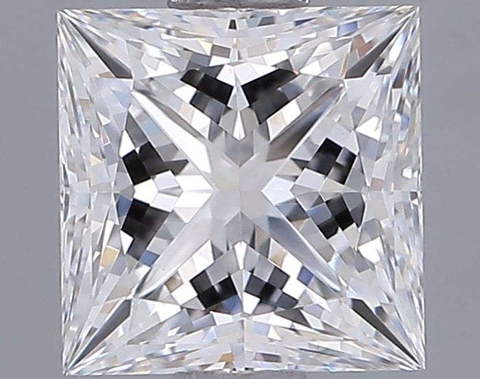 1.34 Carat Princess Shaped, Ideal Cut, D Color, VVS2 Clarity, IGI Certified Lab Grown Diamond