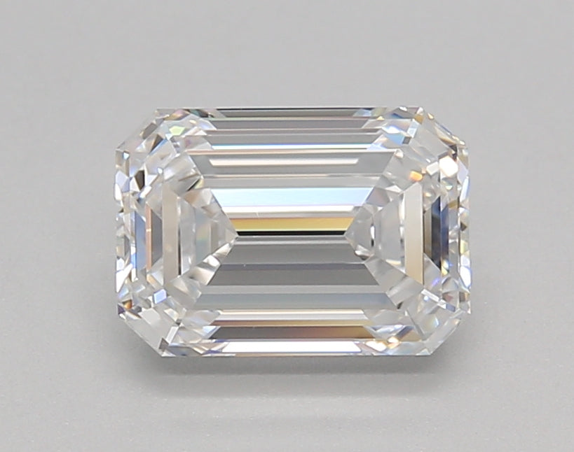 1.51 Carat Emerald Shaped, Excellent Cut, D Color, VS1 Clarity, IGI Certified Lab Grown Diamond