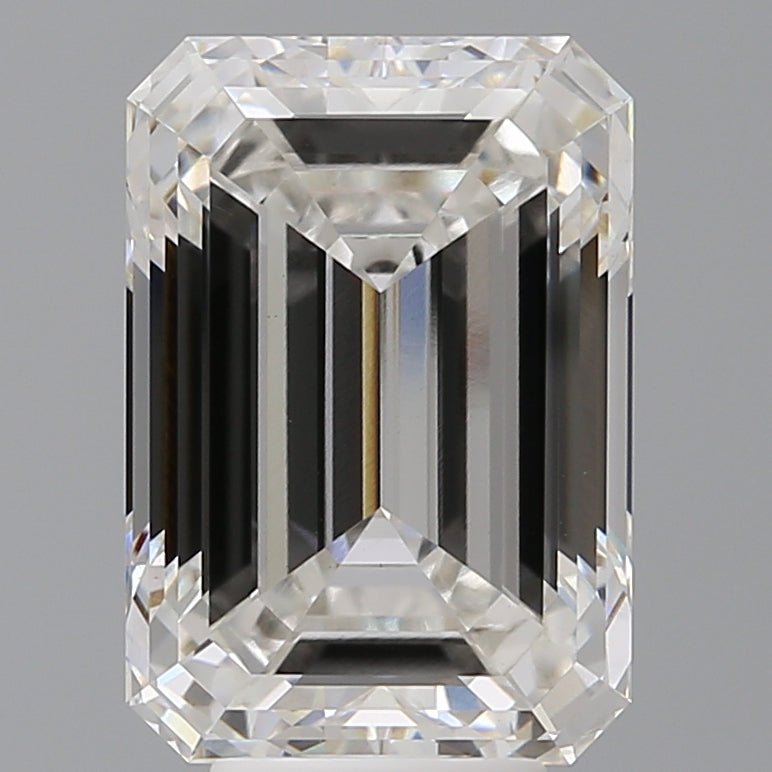7.08 Carat Emerald Shaped, Ideal Cut, F Color, VVS2 Clarity, IGI Certified Lab Grown Diamond
