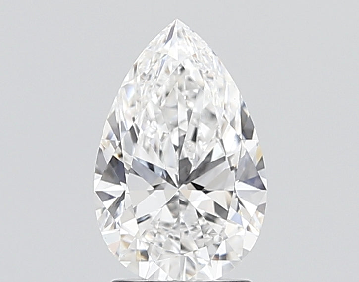 1.74 Carat Pear Shaped, Ideal Cut, D Color, VS1 Clarity, IGI Certified Lab Grown Diamond
