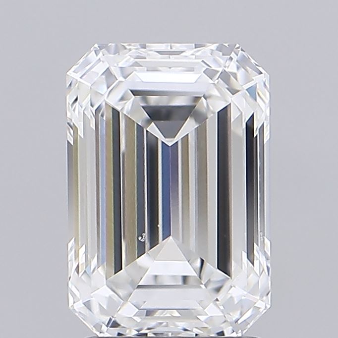 2.26 Carat Emerald Shaped, Ideal Cut, E Color, VVS2 Clarity, IGI Certified Lab Grown Diamond