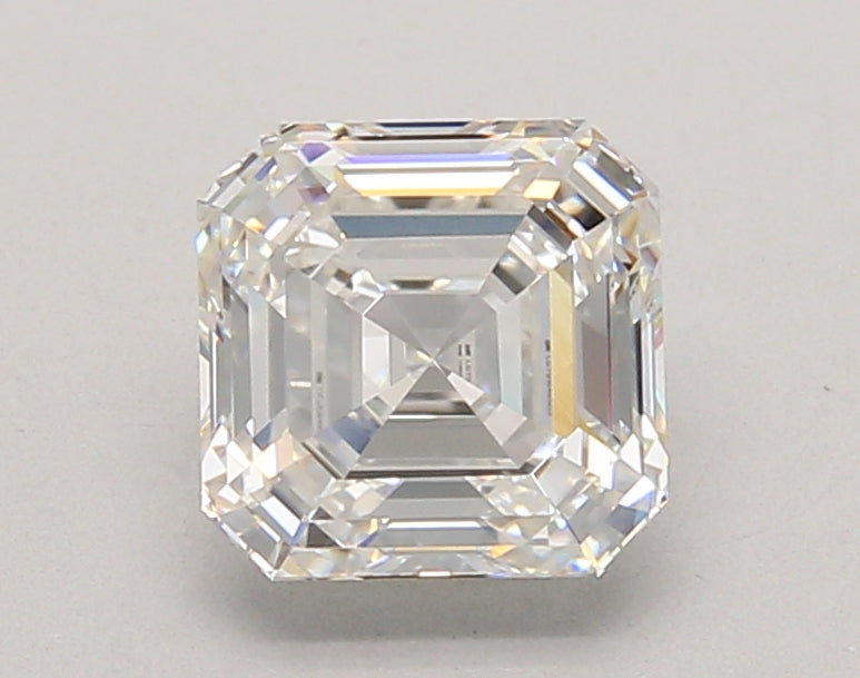 2.02 Carat Asscher Shaped, Ideal Cut, F Color, VVS2 Clarity, IGI Certified Lab Grown Diamond