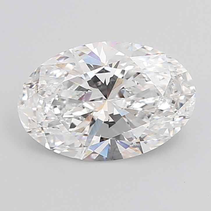 5.08 Carat Oval Shaped, Ideal Cut, D Color, VVS2 Clarity, IGI Certified Lab Grown Diamond