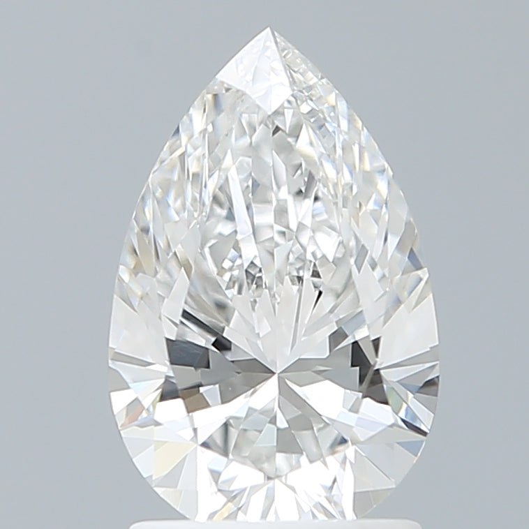 1.66 Carat Pear Shaped, Ideal Cut, E Color, VVS1 Clarity, IGI Certified Lab Grown Diamond