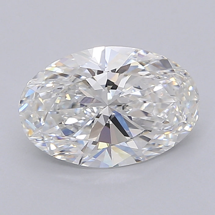 2.01 Carat Oval Shaped, Ideal Cut, E Color, VVS2 Clarity, IGI Certified Lab Grown Diamond