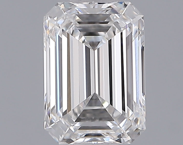 1.25 Carat Emerald Shaped, Ideal Cut, D Color, VVS2 Clarity, IGI Certified Lab Grown Diamond