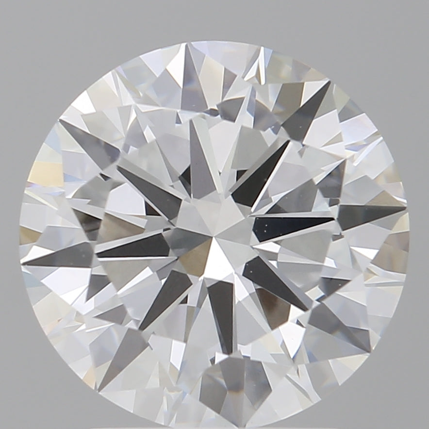3.00 Carat Round Shaped, Excellent Cut, E Color, VVS2 Clarity, IGI Certified Lab Grown Diamond