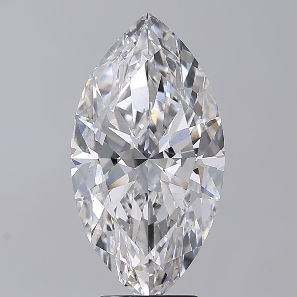 5.01 Carat Marquise Shaped, Excellent Cut, F Color, VS1 Clarity, IGI Certified Lab Grown Diamond