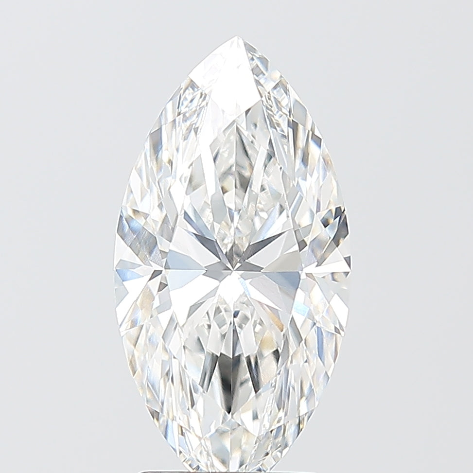 3.08 Carat Marquise Shaped, Ideal Cut, F Color, VVS2 Clarity, IGI Certified Lab Grown Diamond