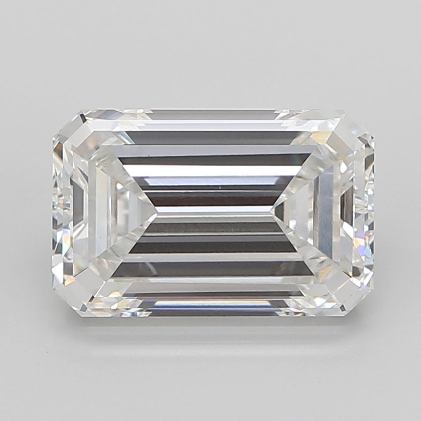 10.01 Carat Emerald Shaped, Ideal Cut, E Color, VS1 Clarity, IGI Certified Lab Grown Diamond
