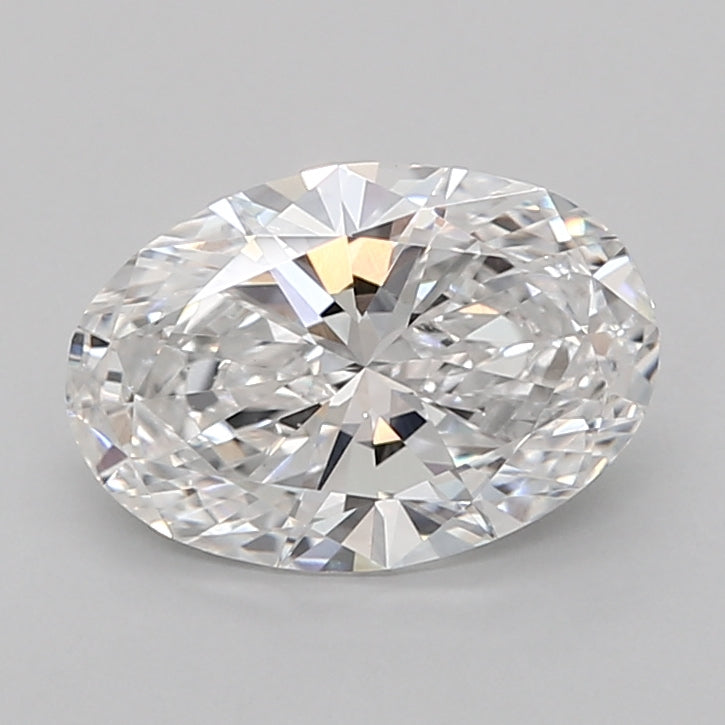 2.06 Carat Oval Shaped, Ideal Cut, D Color, VVS2 Clarity, IGI Certified Lab Grown Diamond