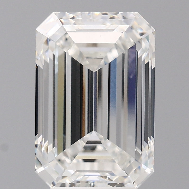 4.93 Carat Emerald Shaped, Ideal Cut, E Color, VS1 Clarity, IGI Certified Lab Grown Diamond