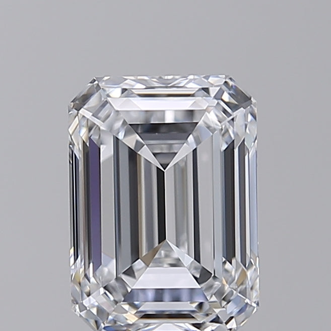 2.05 Carat Emerald Shaped, Ideal Cut, D Color, VVS1 Clarity, IGI Certified Lab Grown Diamond