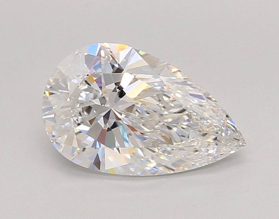 2.00 Carat Pear Shaped, Ideal Cut, E Color, VVS1 Clarity, IGI Certified Lab Grown Diamond