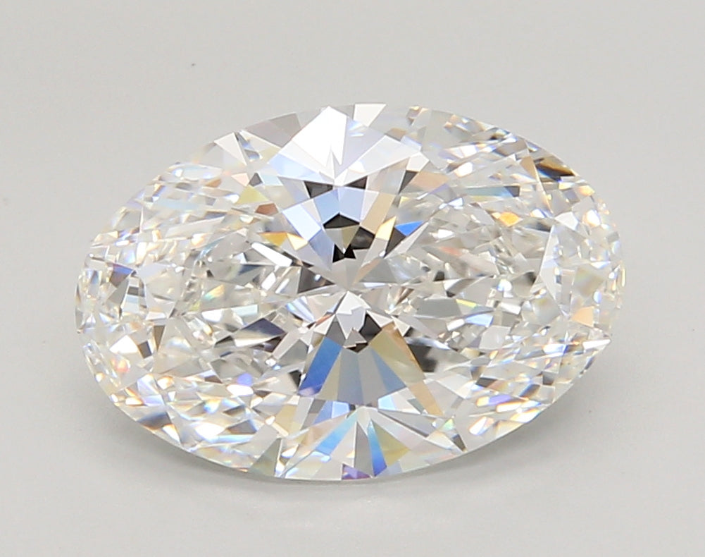 4.05 Carat Oval Shaped, Ideal Cut, D Color, VVS2 Clarity, IGI Certified Lab Grown Diamond