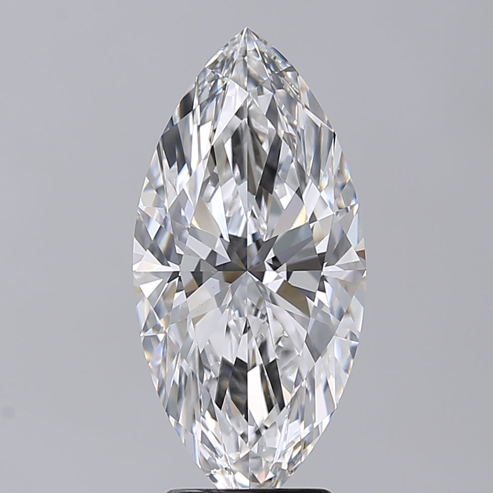 4.02 Carat Marquise Shaped, Excellent Cut, E Color, VVS2 Clarity, IGI Certified Lab Grown Diamond