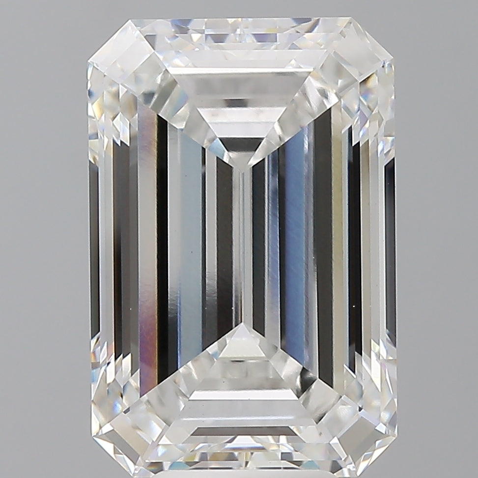 8.10 Carat Emerald Shaped, Ideal Cut, F Color, VS1 Clarity, IGI Certified Lab Grown Diamond