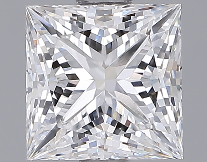 1.52 Carat Princess Shaped, Ideal Cut, D Color, VVS2 Clarity, IGI Certified Lab Grown Diamond