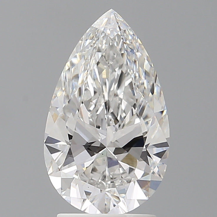 2.57 Carat Pear Shaped, Ideal Cut, E Color, VS1 Clarity, IGI Certified Lab Grown Diamond