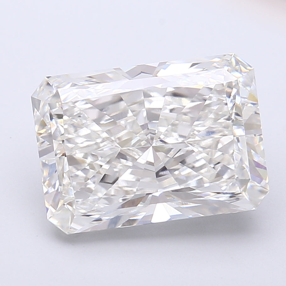 6.10 Carat Radiant Shaped, Very Good Cut, F Color, VVS2 Clarity, IGI Certified Lab Grown Diamond