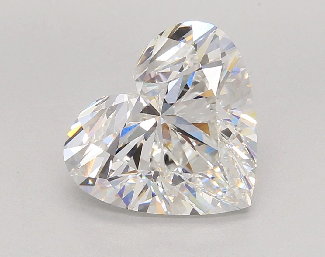 4.01 Carat Heart Shaped, Ideal Cut, E Color, VVS2 Clarity, IGI Certified Lab Grown Diamond